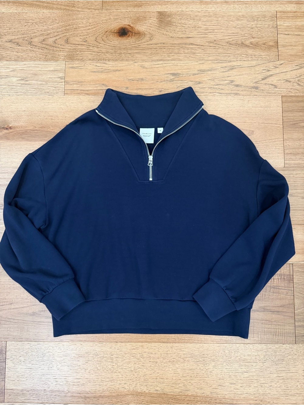 Varley Hawley Half Zip Sweat Navy DoubleSoft Medium